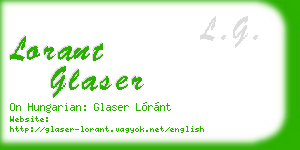 lorant glaser business card